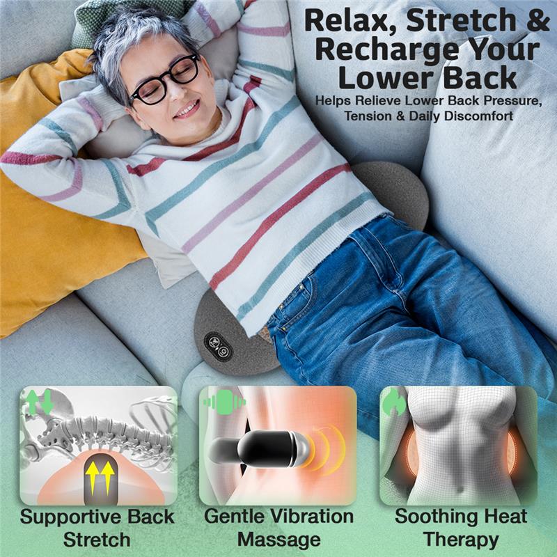 Den Originala 3 i 1 Elektriska Svankkudden Med Spinal Värme- och Pulsterapi