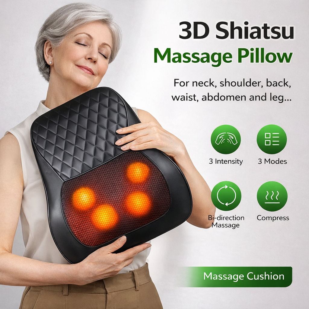 Lumbowrap® Shiatsu-massageapparat för djupgående behandling av rygg och nacke