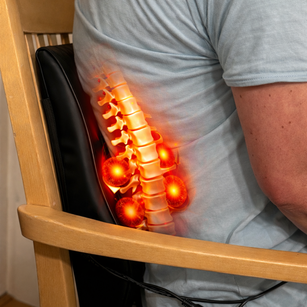 Lumbowrap® Shiatsu-massageapparat för djupgående behandling av rygg och nacke