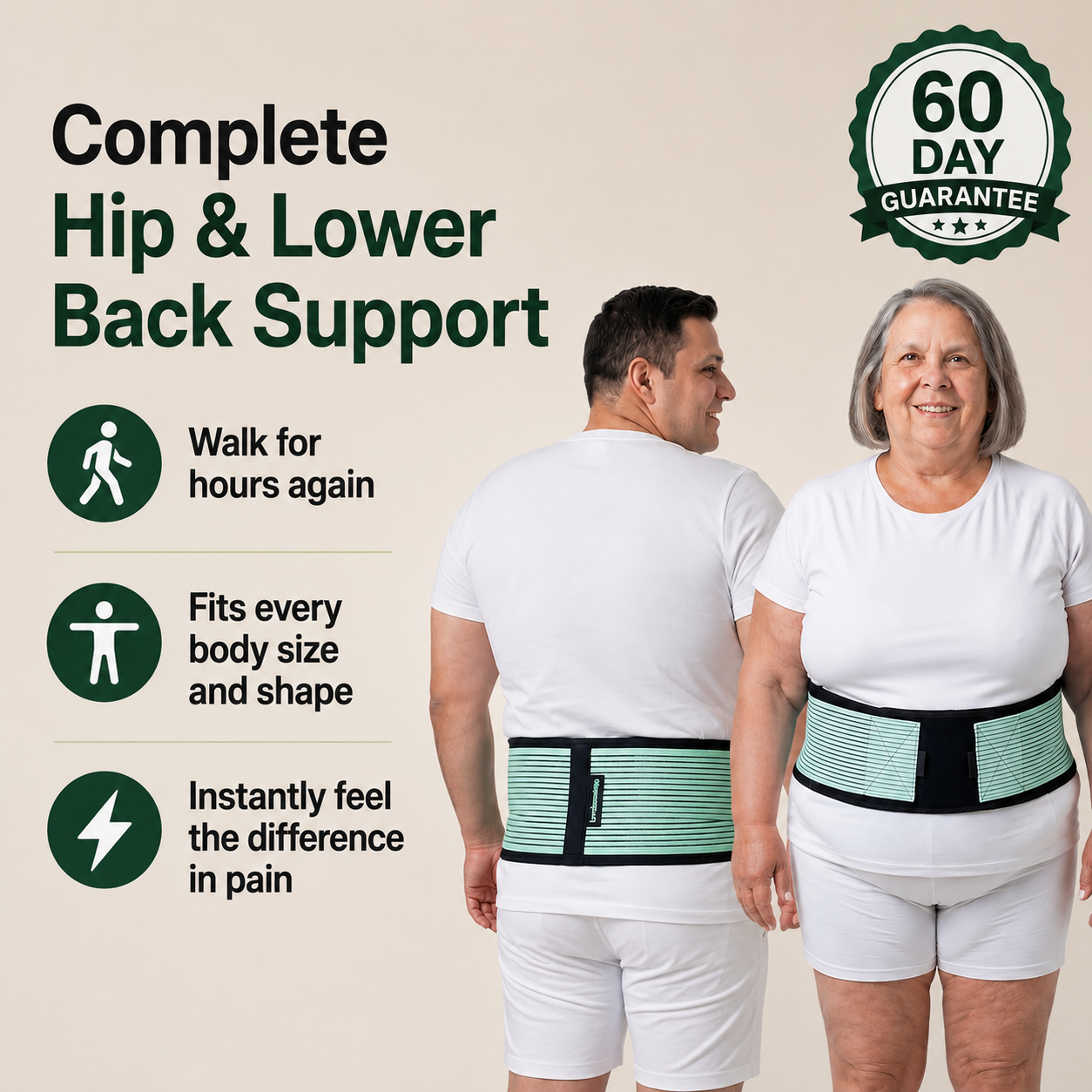 Lumbowrap® Dual-Compression Back & Hips Stability Brace