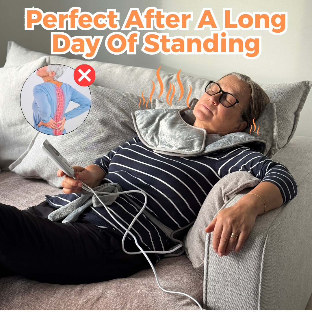 Lumbowrap® – Viktat värmeunderlägg för rygg och axlar med nya Heat-Relief 2.0-teknologin