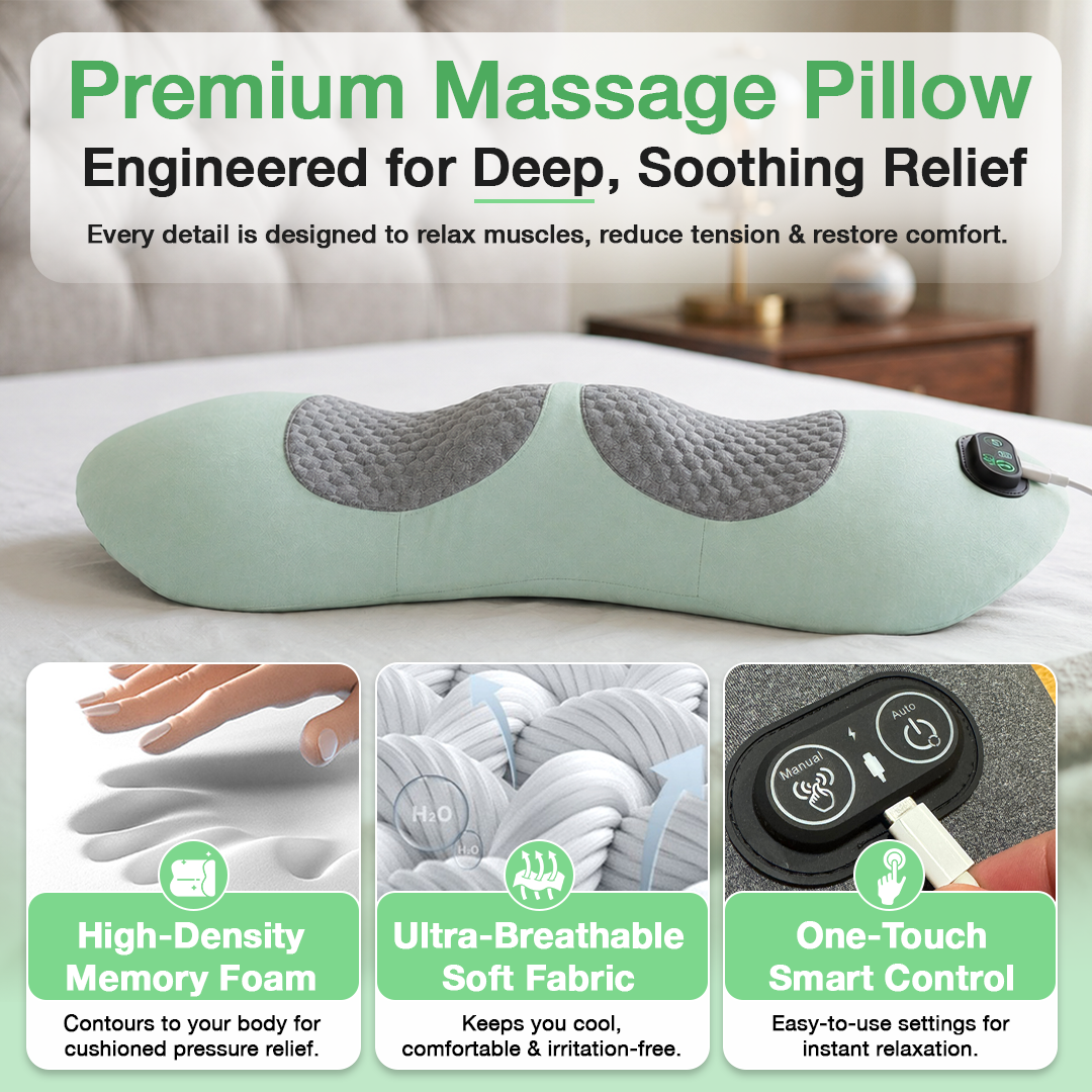 3 in 1 Electric Lumbar Pillow With Spinal Heat Pulse Therapy