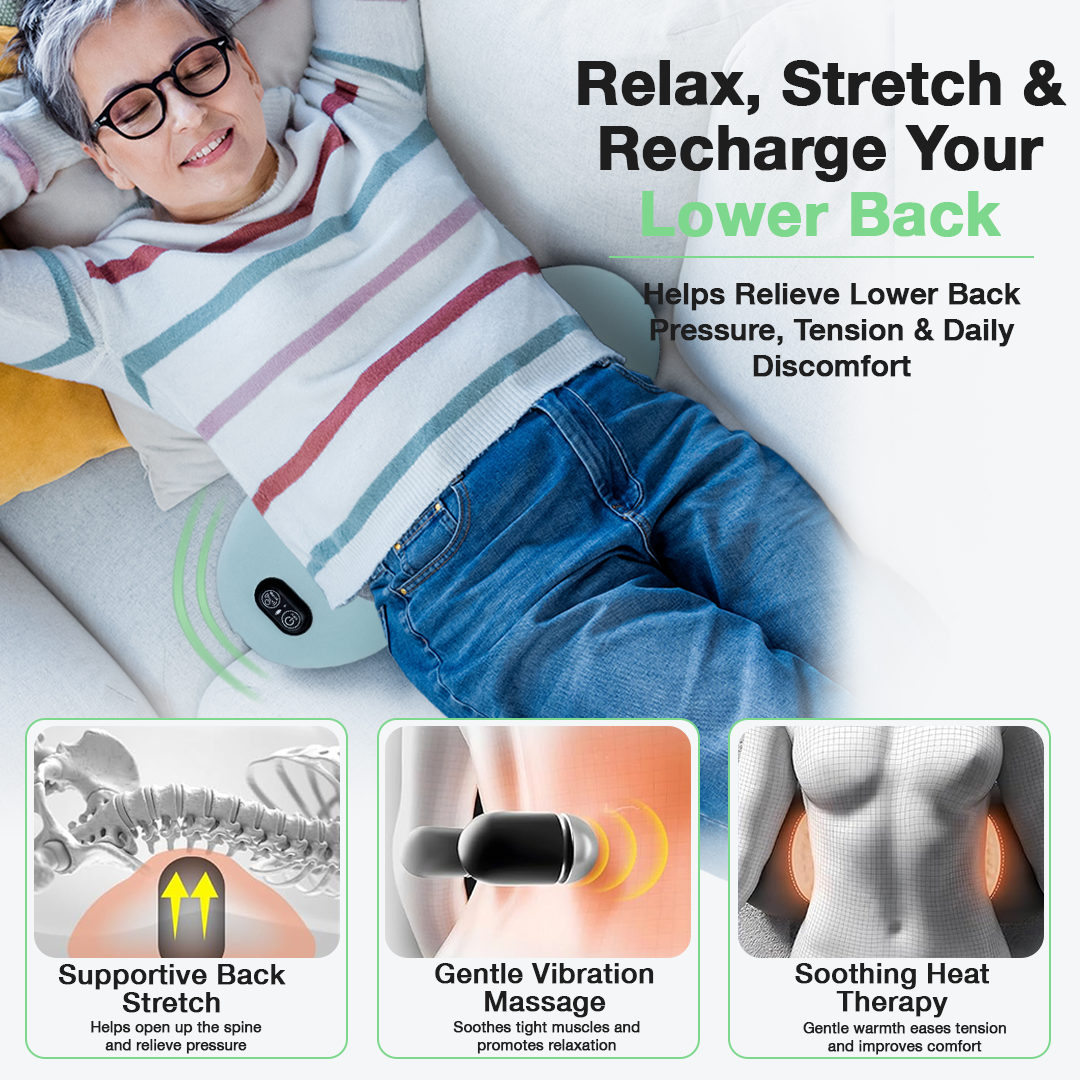 3 in 1 Electric Lumbar Pillow With Spinal Heat Pulse Therapy