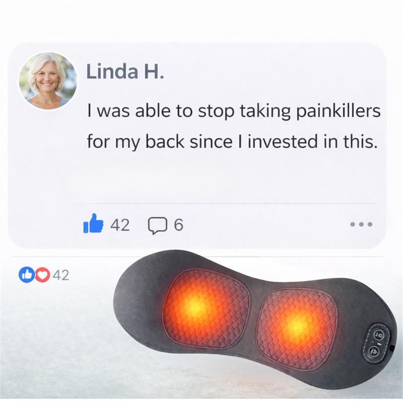 Den Originala 3 i 1 Elektriska Svankkudden Med Spinal Värme- och Pulsterapi