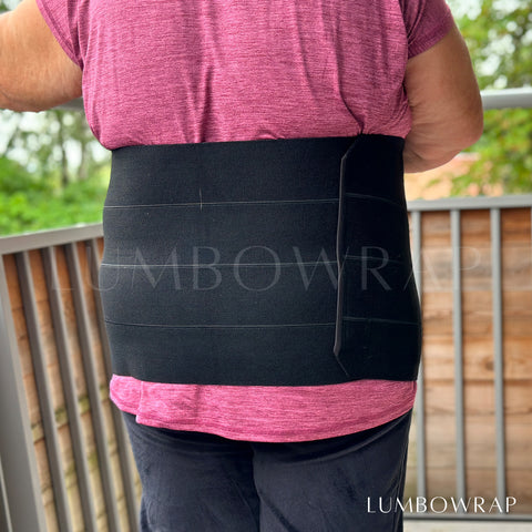 Lumbowrap® - Plusstorleken Abdominal wrap för komplett ländryggstöd (övre ryggsmärtlindring)