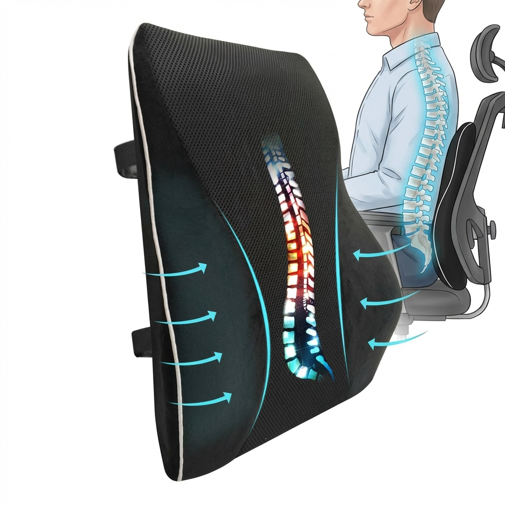 Lumbowrap® - Plus -size lumbal kuddstöd för stora människor med ryggsmärta