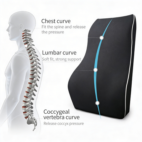 Lumbowrap® - Plus -size lumbal kuddstöd för stora människor med ryggsmärta