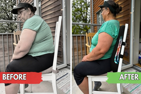 Lumbowrap® - Plus -size lumbal kuddstöd för stora människor med ryggsmärta